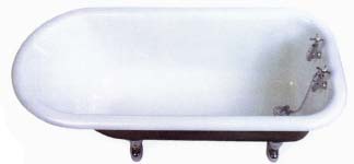 Old cast-iron bathtubs and ceramic sinks and toilets are all items that can make up a suite or complement an existing one. Make sure you check their condition closely.