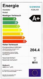 This label is a mandatory notice that is applied to all domestic appliances sold within European Union countries. It allows consumers to see clearly the efficiency and energy consumption of a product.