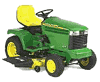 John Deere lawn tractor -- one of the many brands we carry parts for