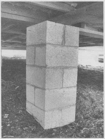 Concrete Block Pier Foundations for your Do-it-Yourself Log Home / Cabin