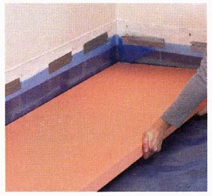 Using furring strips : Where you have furring strips at intervals across a floor, you can slot insulation panels between them. 